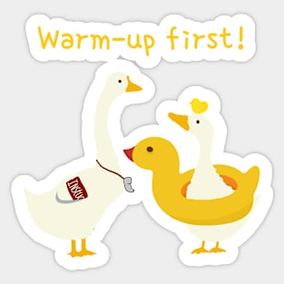 Warm-up first! Sticker